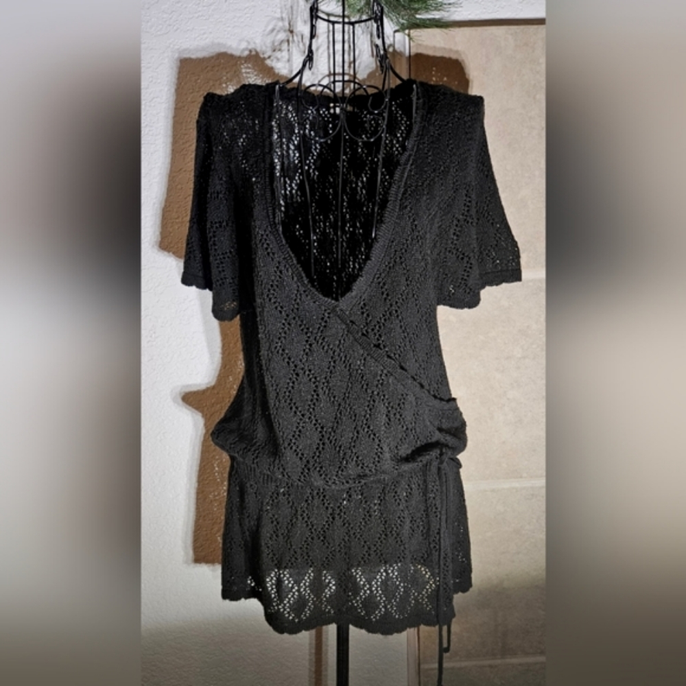 Faux Wrap-Around Crochet Top